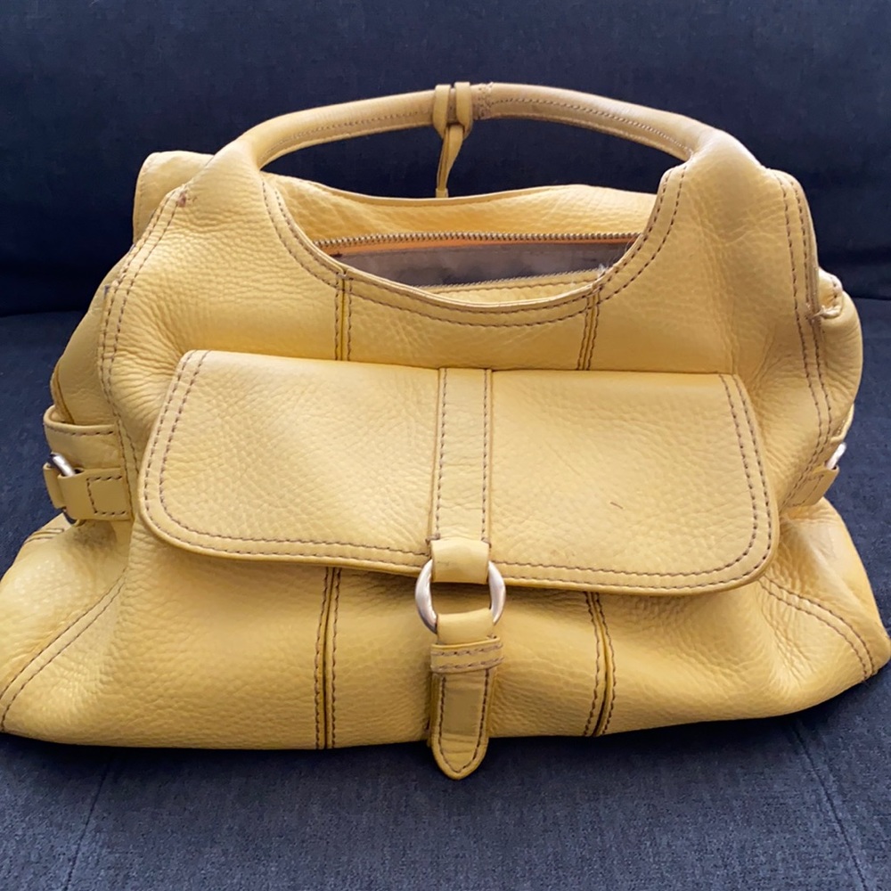 Yellow Leather Cole Haan Purse